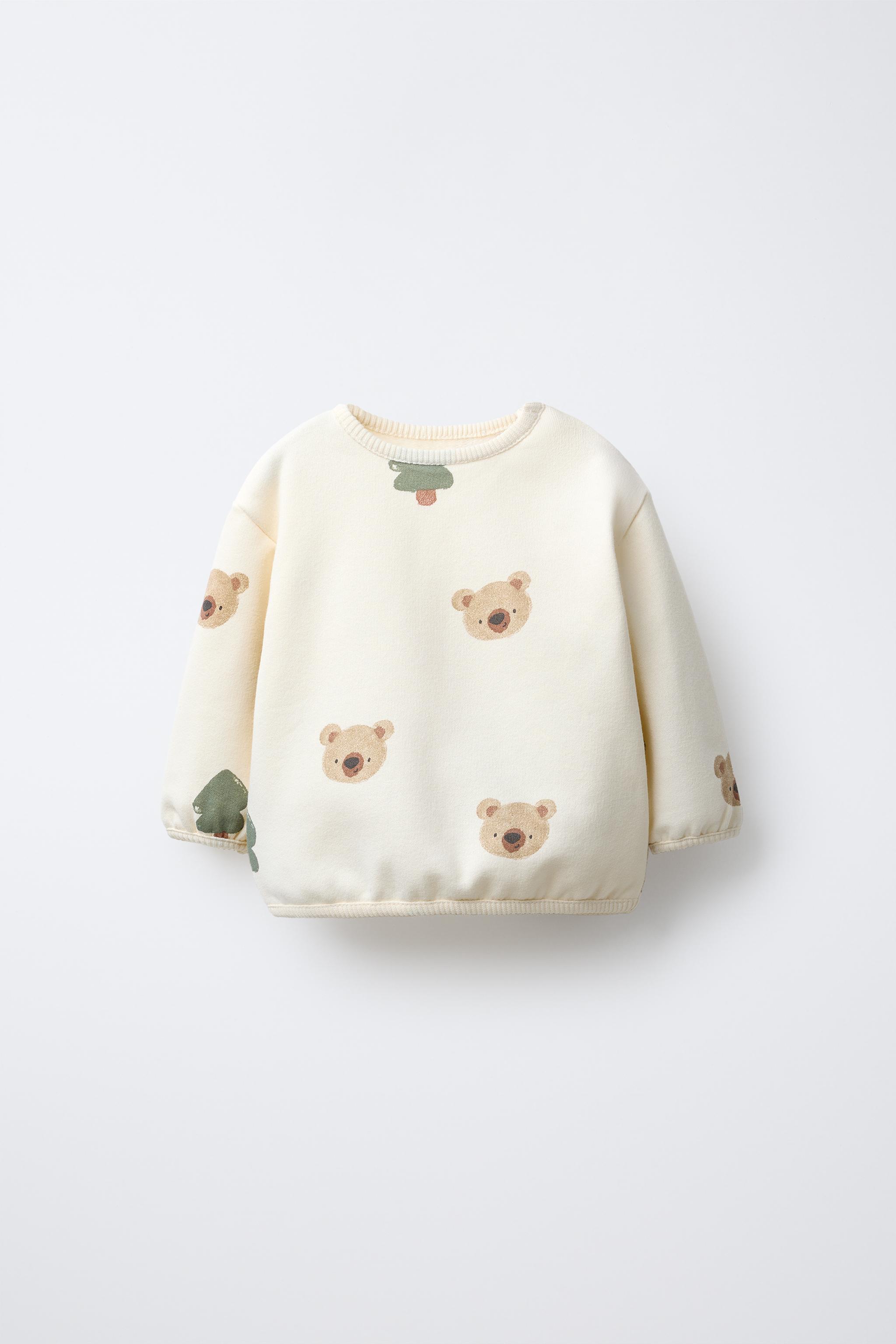 FOREST AND BEAR PRINT SWEATSHIRT